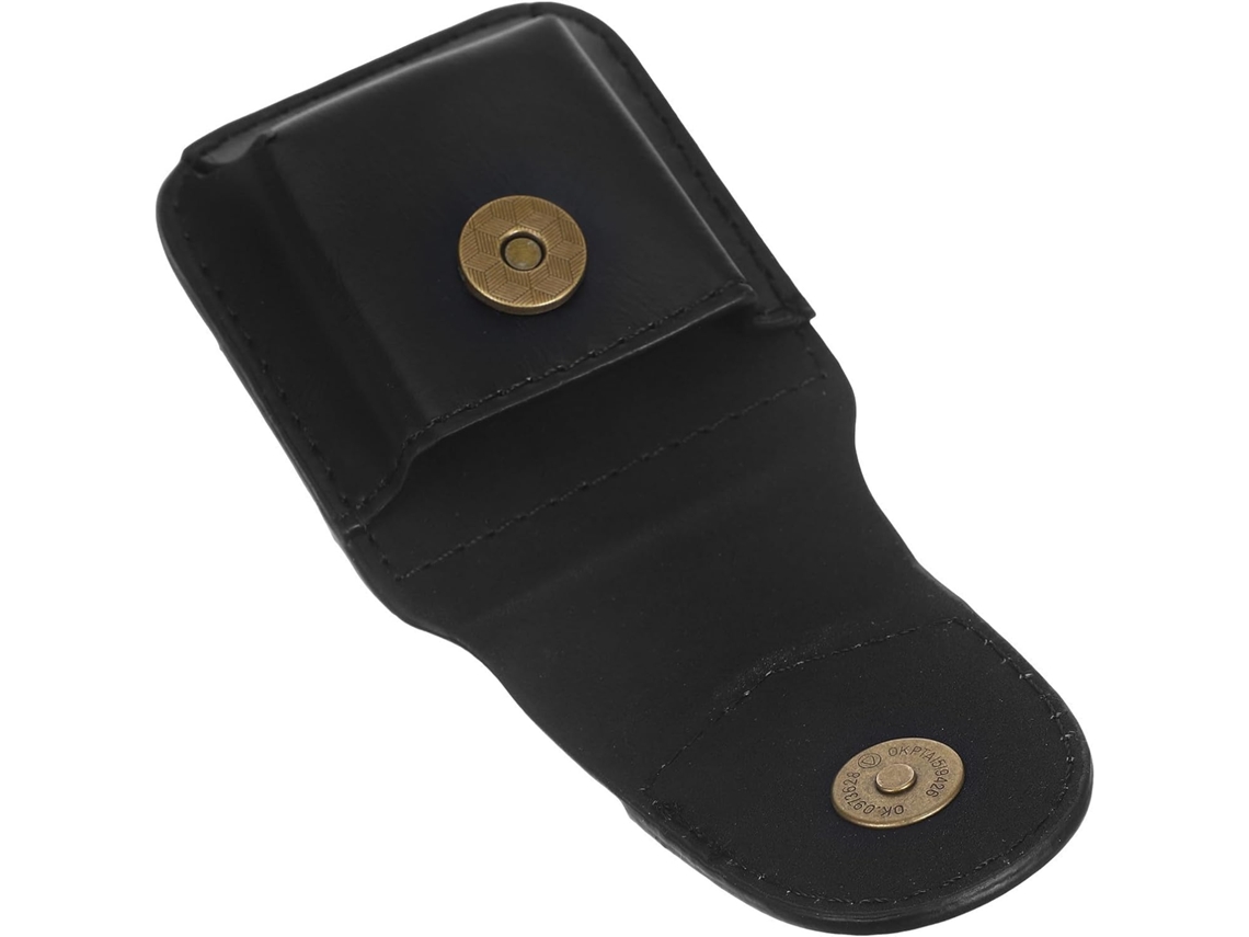 Estojo De Couro Preto Para Isqueiro, Protege Eficazmente, Design Simples E