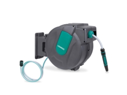 Enrolador de Mangueira Automático – Incl. Mangueira de Jardim de 35 M Bocal e Acoplamentos VONROC