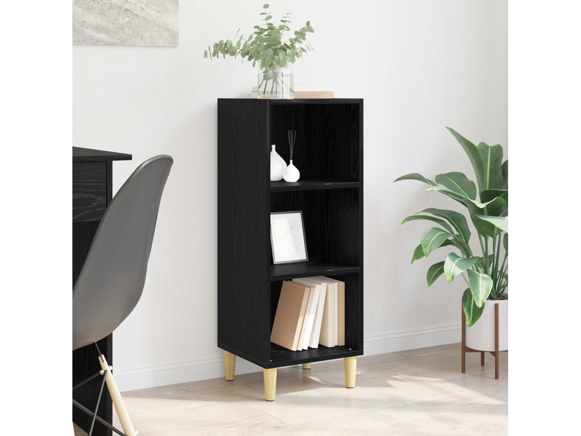 Vidaxl Buffet Carvalho Preto 34,5 X 32,5 X 90 Cm Derivados De Madeira