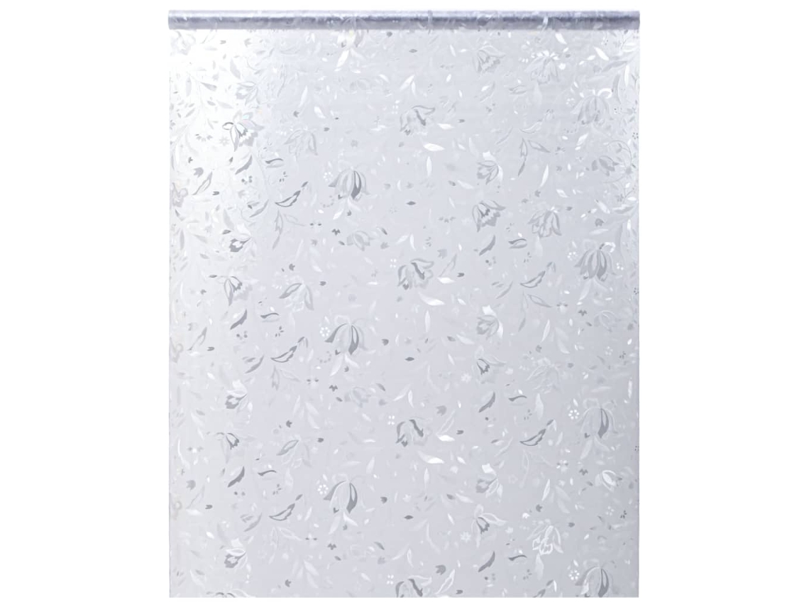 Vidaxl Película Para Janela Fosca 45x500 Cm Pvc Padrão De Flor