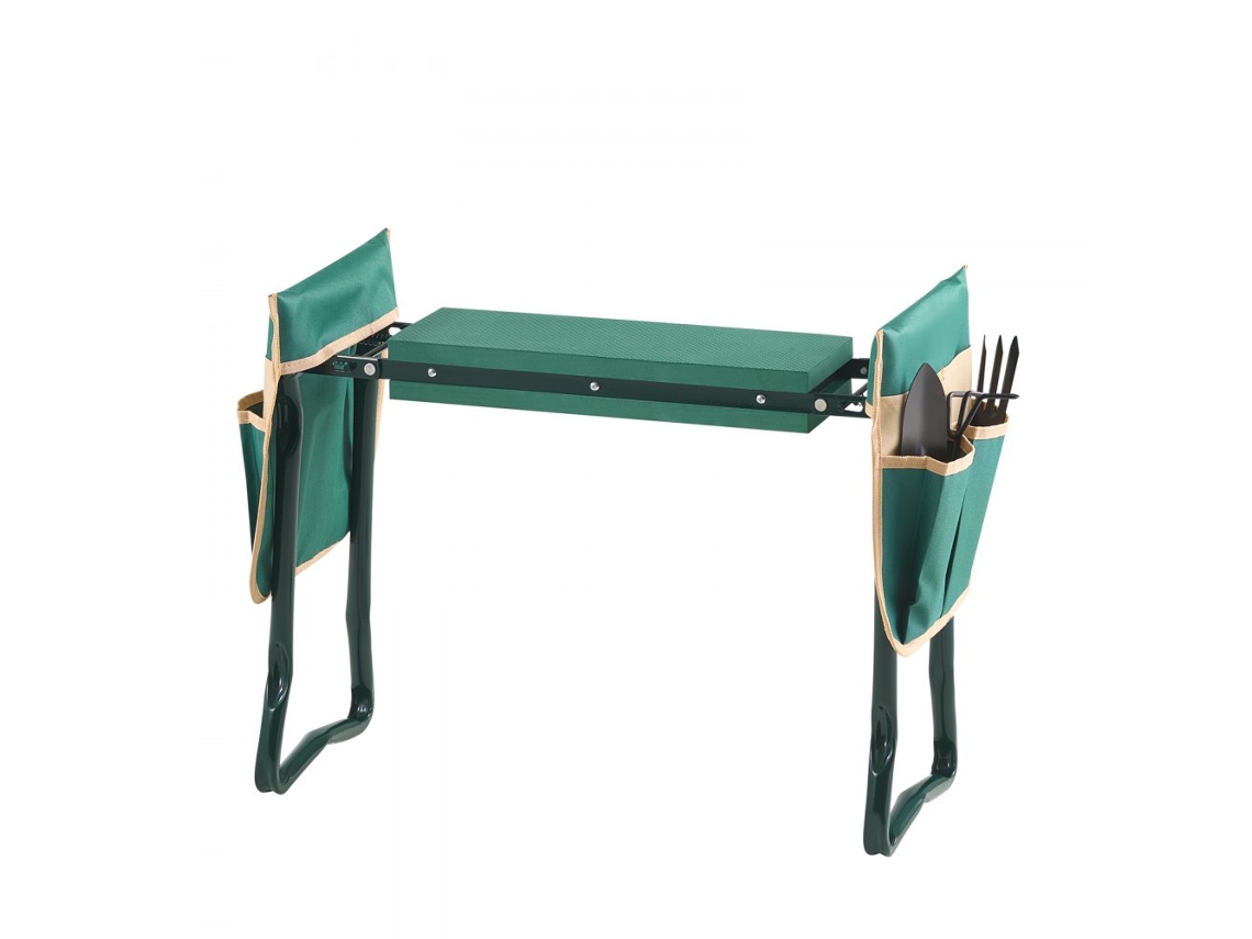 Conjunto De Banco E Apoio De Joelhos Dobrável Para Jardinagem 590x290x490 Mm Tekmaquinas