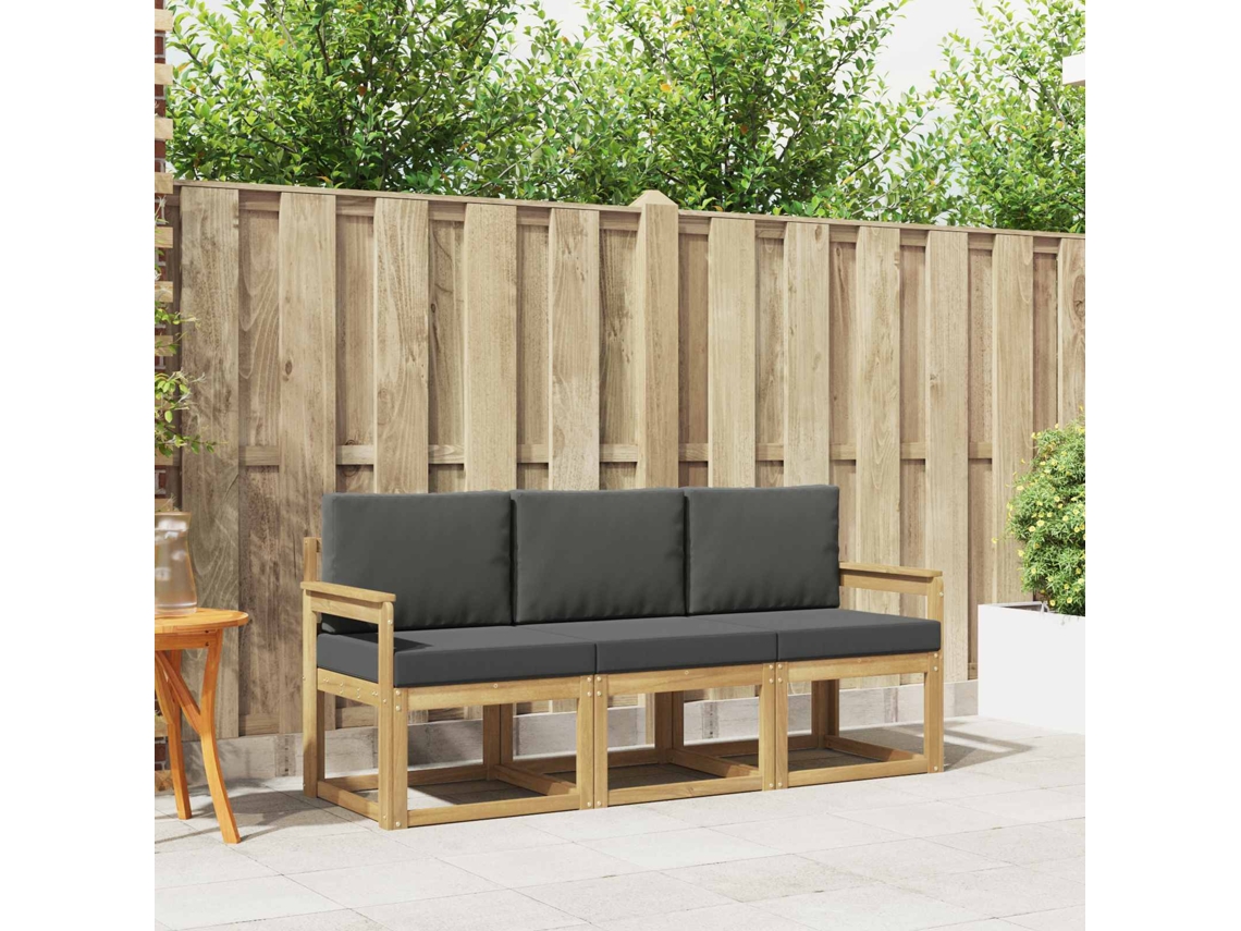Vidaxl Conjunto De Sofás Para Exterior 3 Pcs