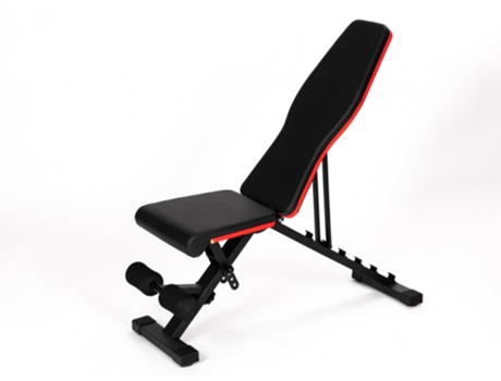 Banco de Musculação 118 X 32 X 32 X 116 Cm Máx. 120 kg Preto e Vermelho Flexfit QUERALTO