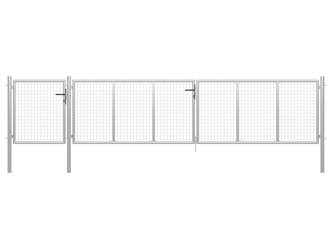 Garden Gate, Garden Gates Vidaxl Prateado Aço (500 X 100 Cm)