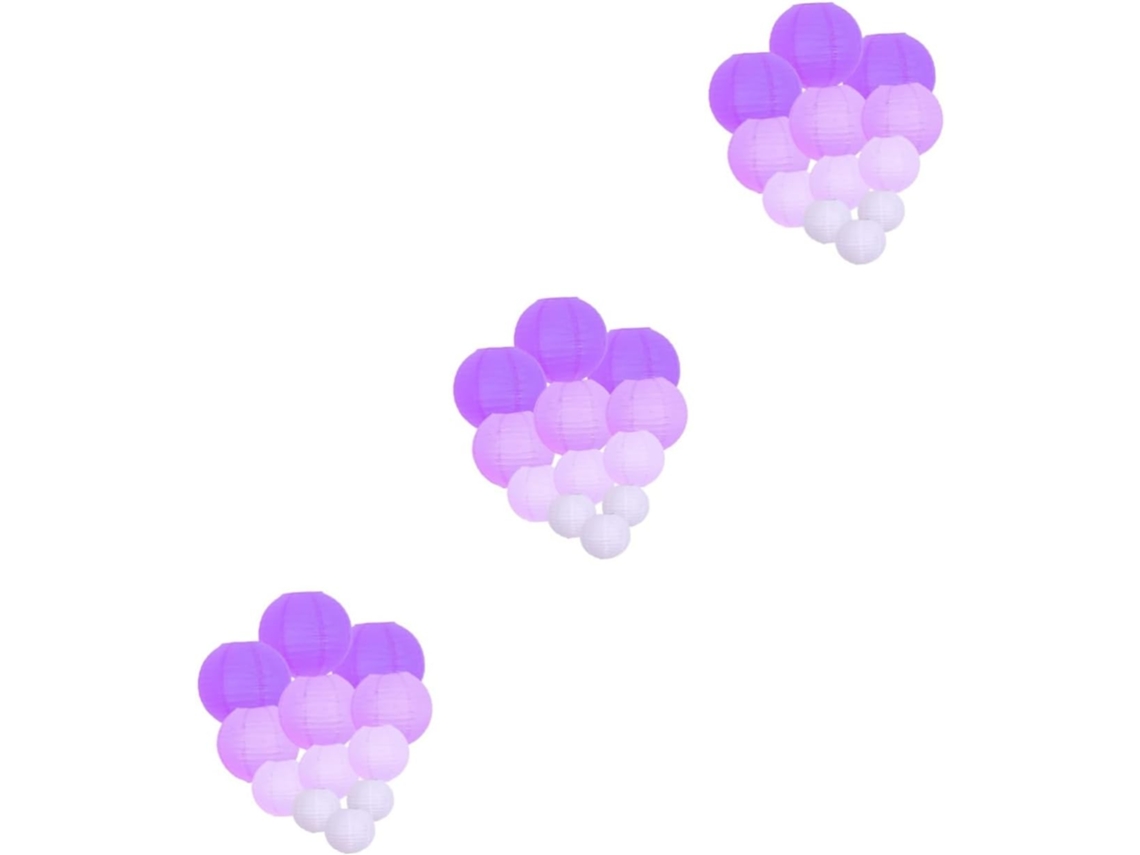 Conjunto De 36 Lanternas Dobráveis Para Decoração De Festas, Com Efeito Degradê. Gokoco