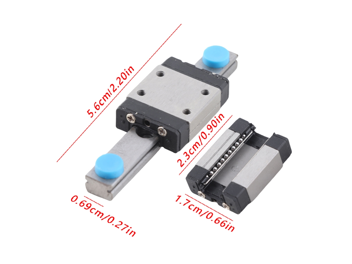 Guia Linear Miniatura Lml7b Com Bloco 55mm