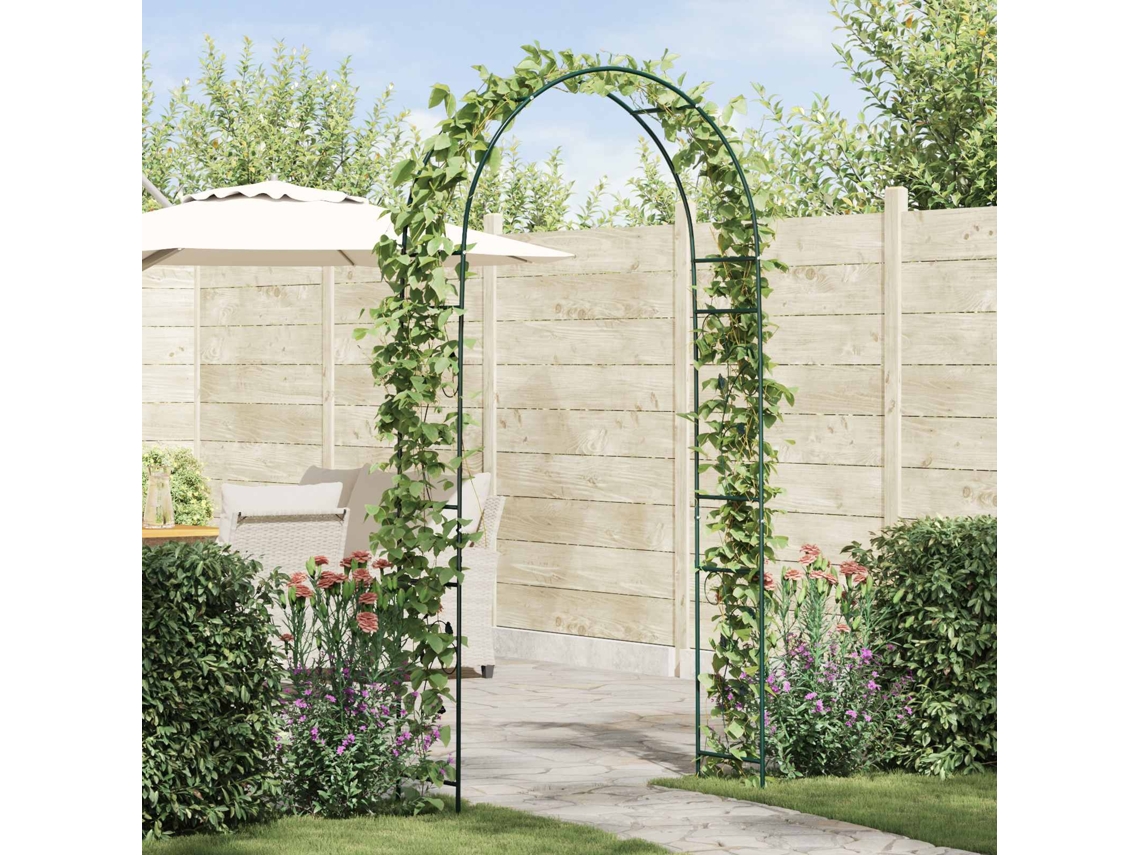 Vidaxl Arco De Jardim Verde 115 X 37 X 231 Cm