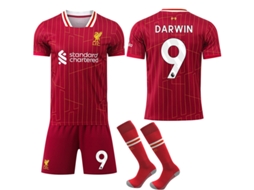 Camisa E Meias Do Liverpool Para Crianças E Adultos 2024 25 Jsr No. 9 Darwin Aquaforge