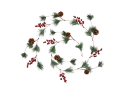 Decoração Natalícia com Rattan e Pinhas, Enfeite de Parede LAXISCREED