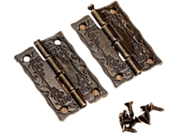 Conjunto De 2 Dobradiças Para Portas Armário, 36x 23mm, Com Caixa De Madeira, Dobradiças Decorativas, Acessórios Para