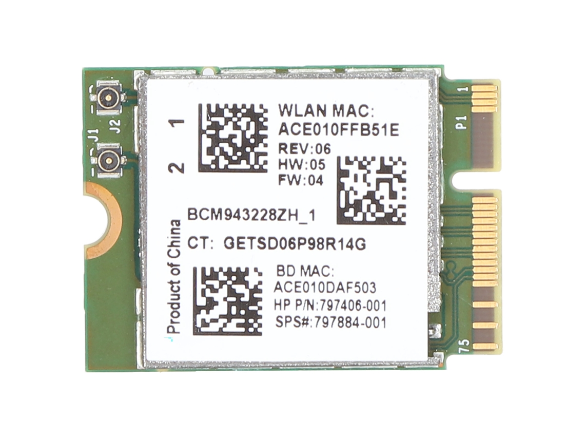 Placa De Rede Sem Fio (dual-band 2.4ghz/5ghz 1200mbps) Bcm943228zh Placa De Rede Sem Fio Dual-band