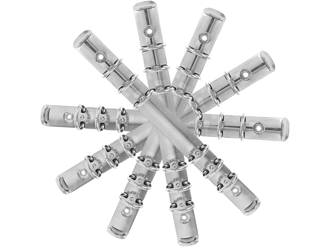 Kit De Reposição Com 5 Argolas Metálicas Para Fichário Folhas Soltas, Ideal Cadernos Estudantes E Professores