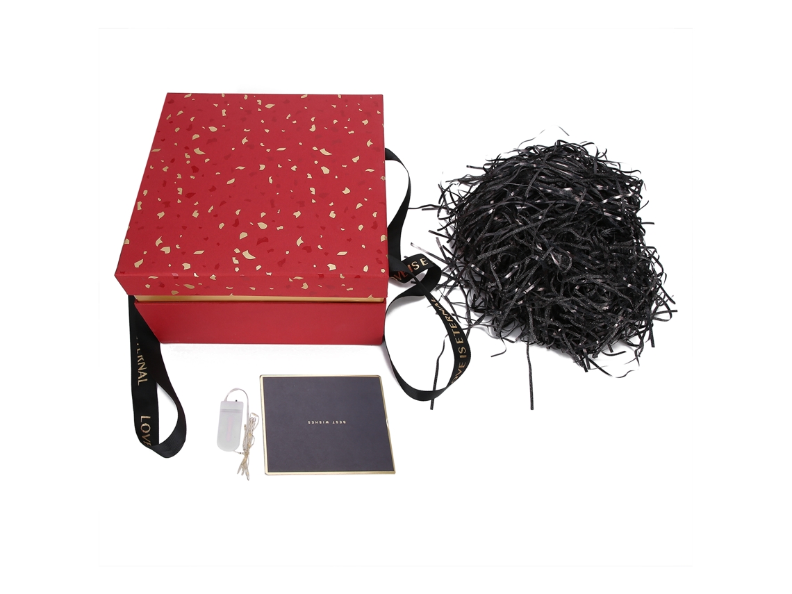 Gift Box Square Lipstick Cosmetic Aromatherapy Storage Case For Festivals Red