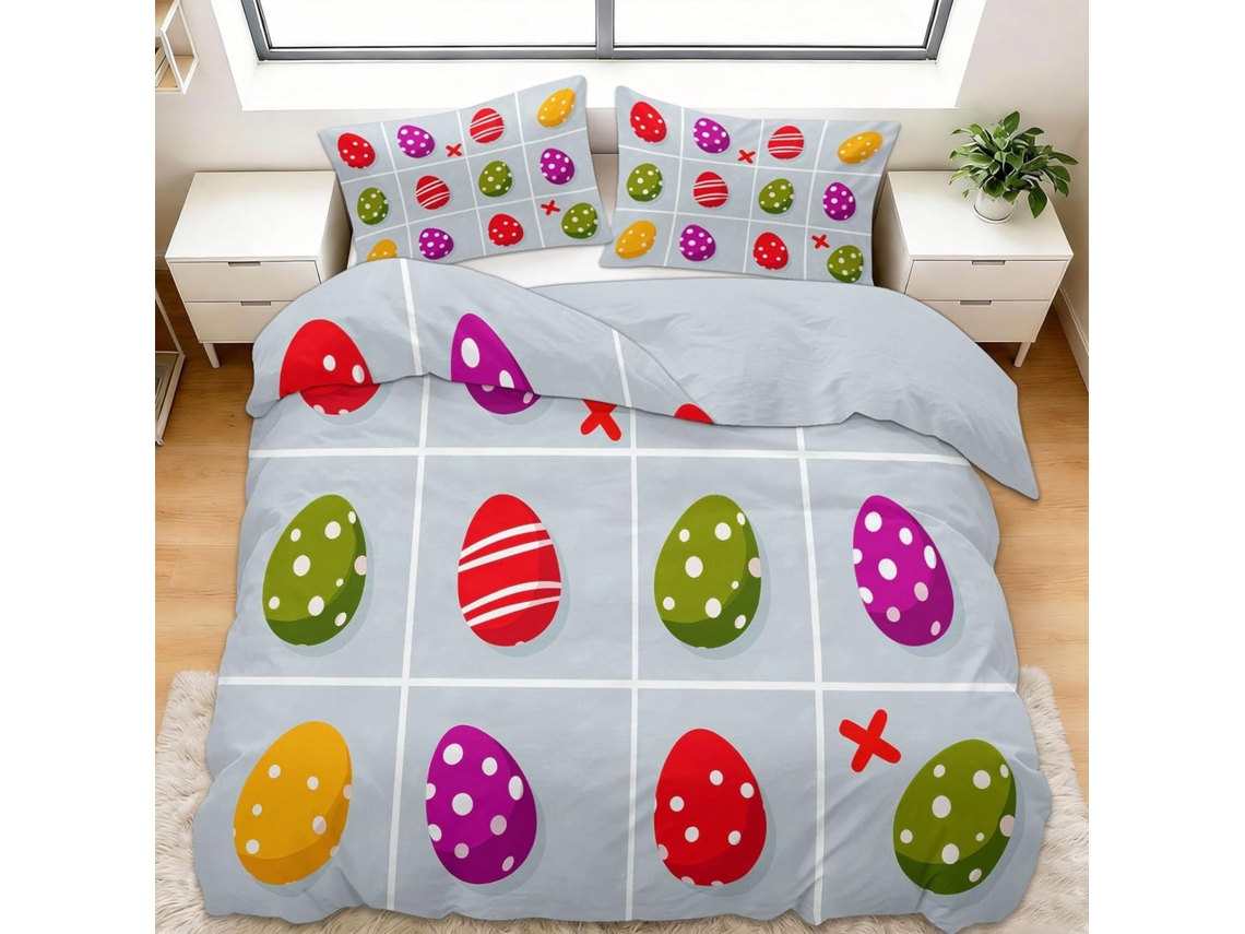 Capa de Edredom Infantil em Microfibra Fronha 200x200 Cm, 65x65 Cm