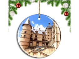 Vizille Frae Château Park Ornamento Pendente para Árvore Decoração Coleção Viagem Urbana