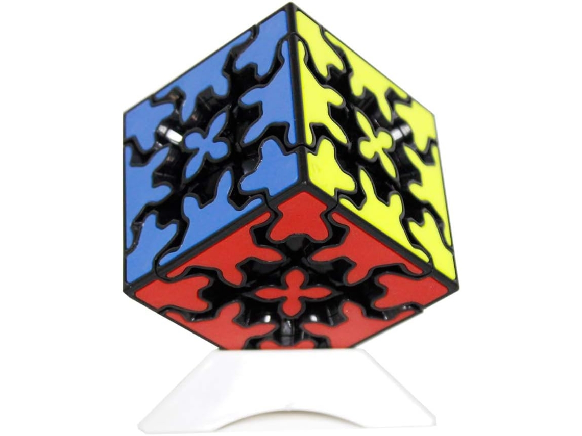 Cubo De Engrenagens 3x3, Quebra-cabeça 3d Suave Com Suporte (preto)