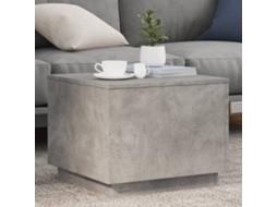 Vidaxl Mesa De Centro Com Luzes Led 50x50x40 Cm Cinzento Cimento