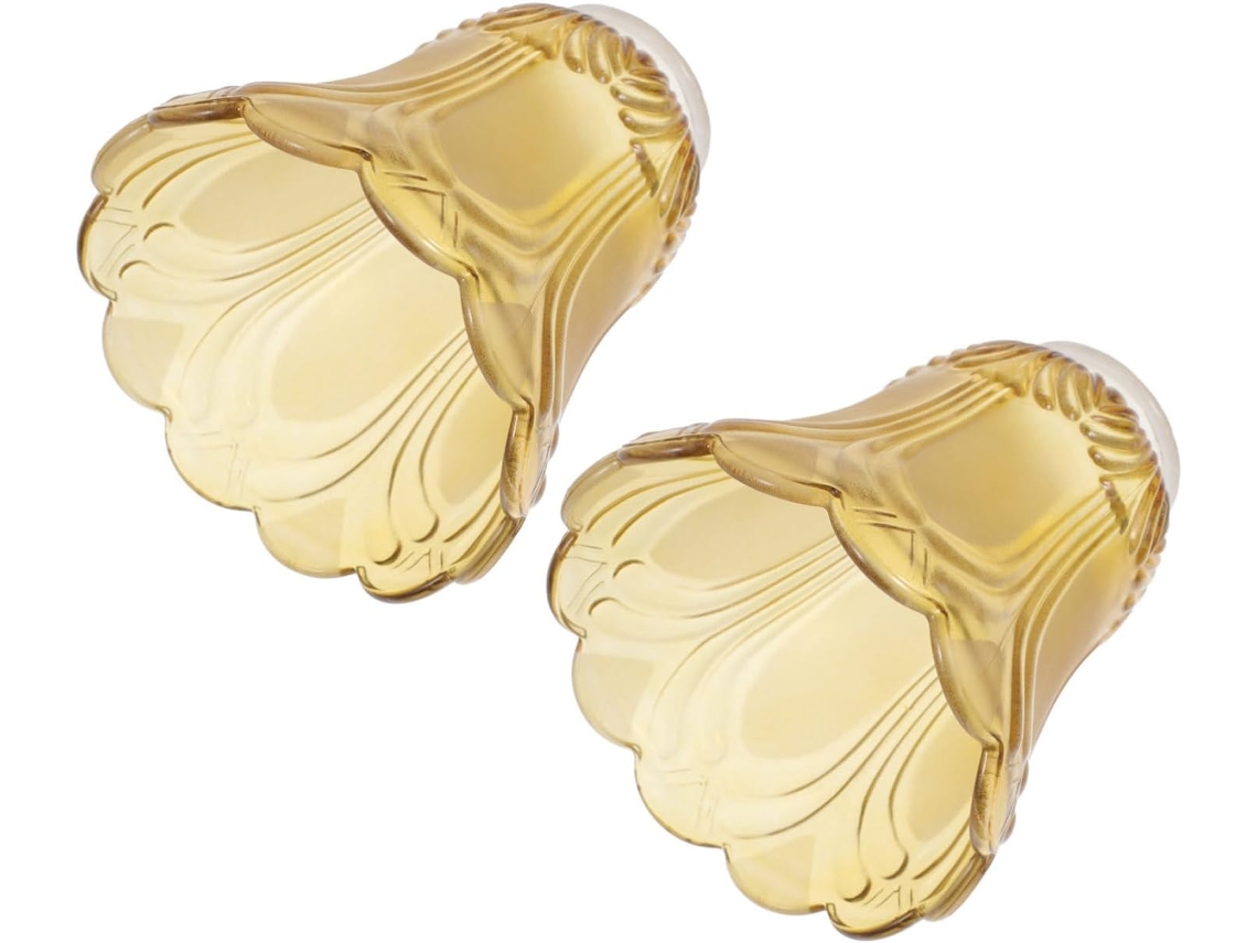 Conjunto De 2 Delicados Abajures De Vidro Transparente Para Decoração De Quarto.