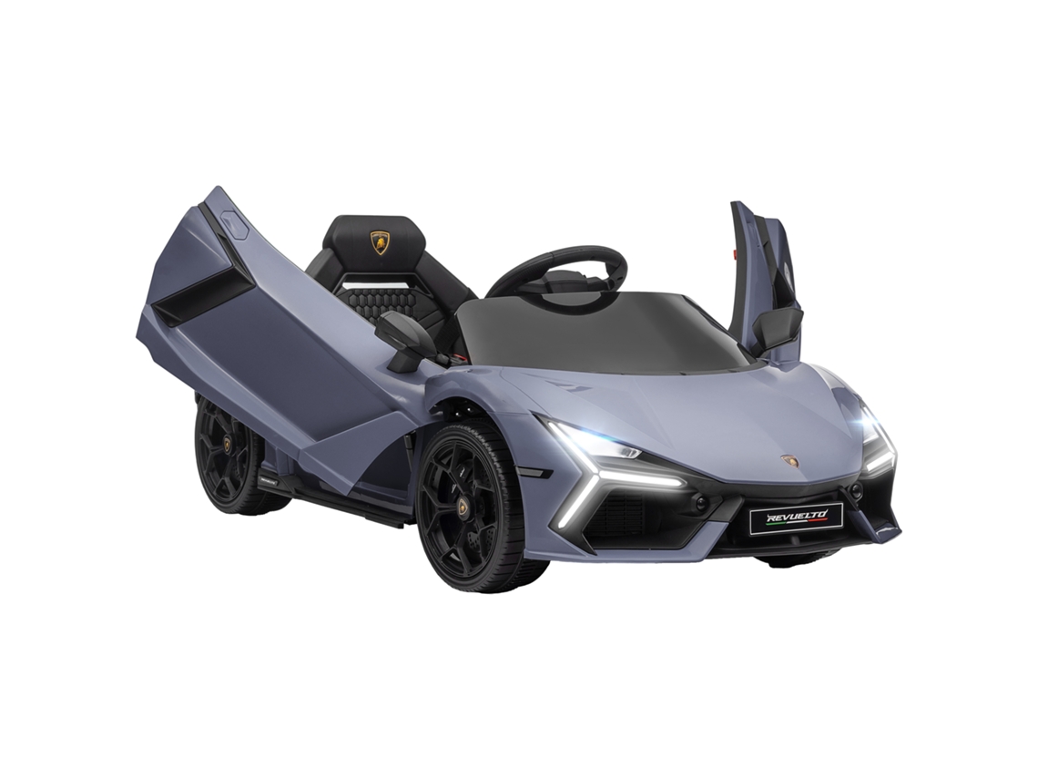 Carro Elétrico Para Crianças De 3-5 Anos, Condução Suave, Com Controlo Remoto, Com Buzina, Plástico E Metal, Cinzento