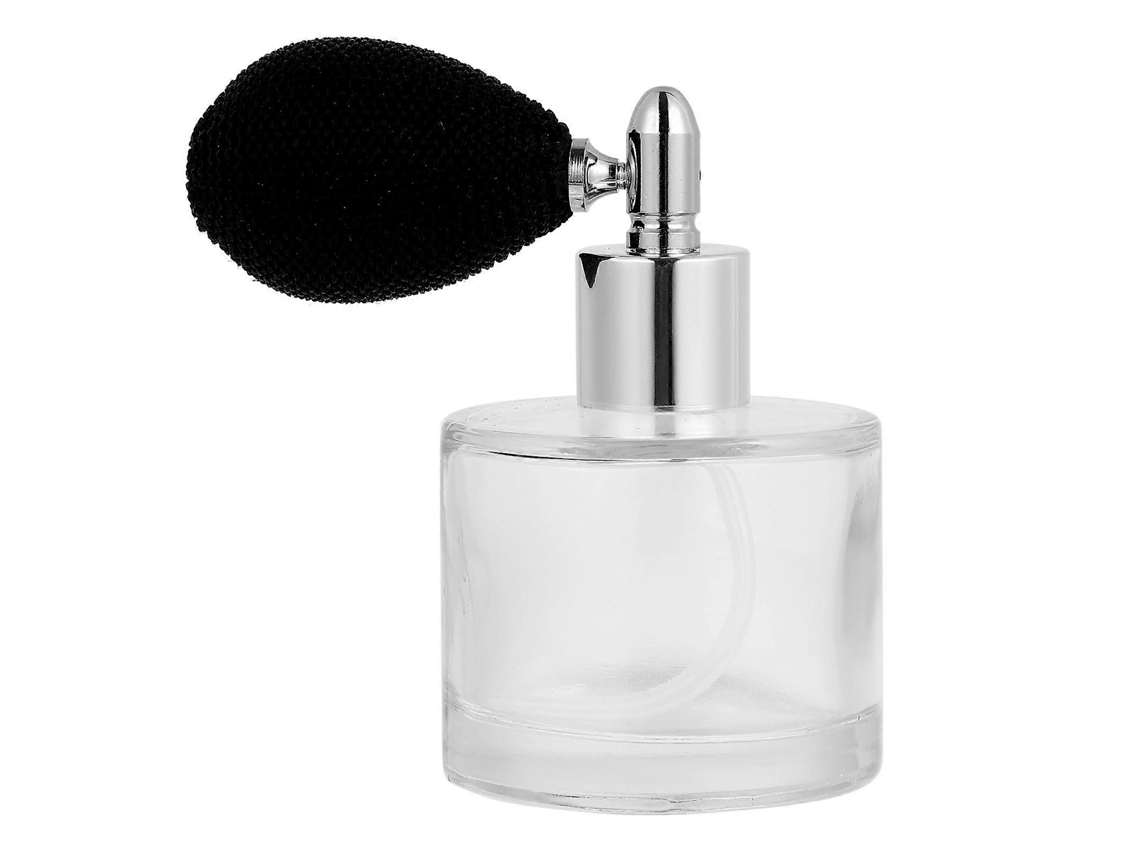 Frasco de vidro para perfume com borrifador para 50ml de perfume, recipiente recarregável.