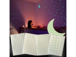 KOFIHETY Estrelas E Lua Luminosas, Autocolantes Brilhantes Para Quartos De Crianças, Estrelas Extra Brilhantes Fluorescentes, Conjunto Realista De Estrelas