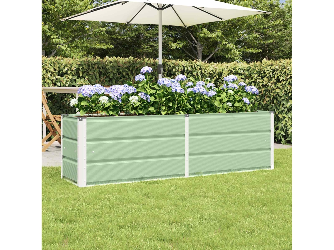 Vidaxl Floreira Verde 160 X 40 X 45 Cm Aço