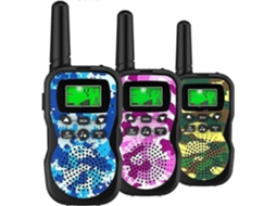 Walkie Talkies Para Crianças Com Lanterna E Tela Lcd, Alcance De 3 Milhas, Pacote Com 3 Walkie Talkies Brilvibera