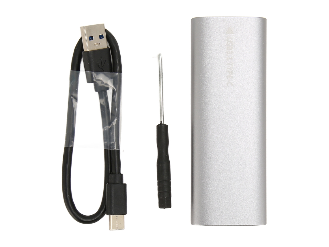 Enclosure De Ssd Sata M.2 Usb C 3.1 10gbps Type C Portátil Prata