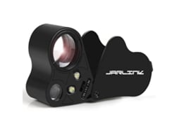 Lupa de Joalheiro Iluminada 30x/60x, Dobrável, com Luz Led Potente para Pedras Preciosas e Joias BRILVIBERA