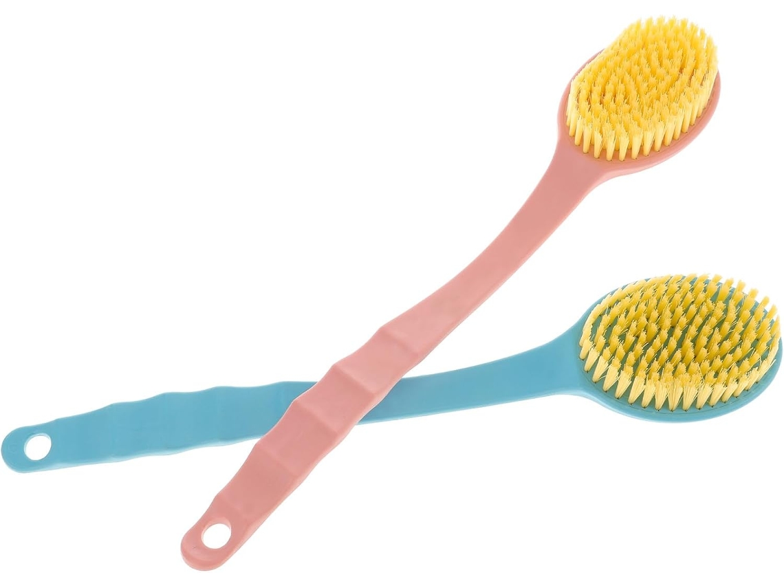 Escova De Banho Dechous Com Cabo Longo 2 Unidades Para Limpeza Corporal Profunda, Material Pp Pbt, Para Banho E
