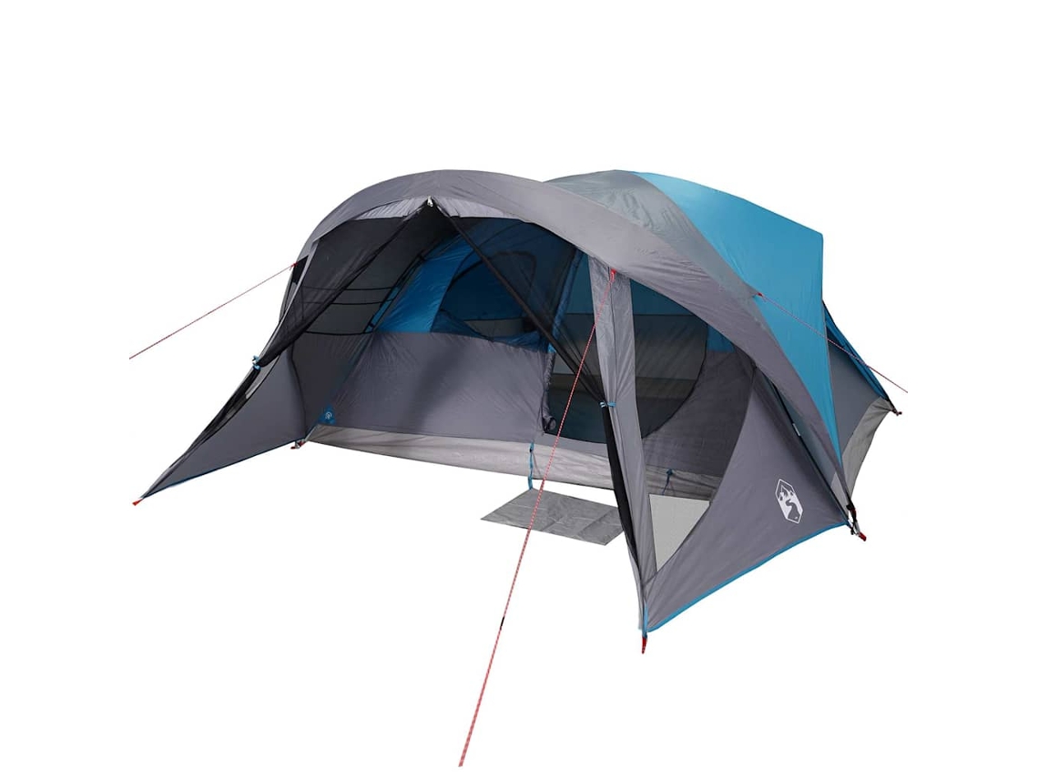 Tenda familiar estilo cabana para 6 pessoas VIDAXL impermeável azul