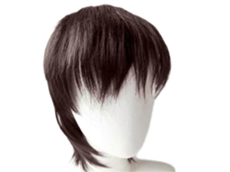 Wolftail Cabelo Peruca Retro Peruca Masculino Centro Bangs Perucas Completas TAISHENGDA