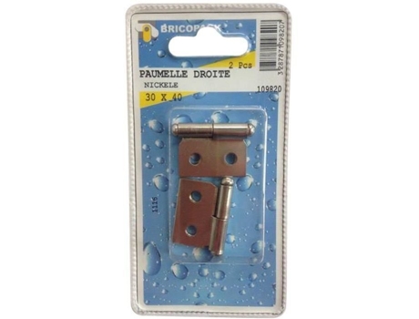 Dobradiça Niquelada Blister Direito 30x40 Bricolorer