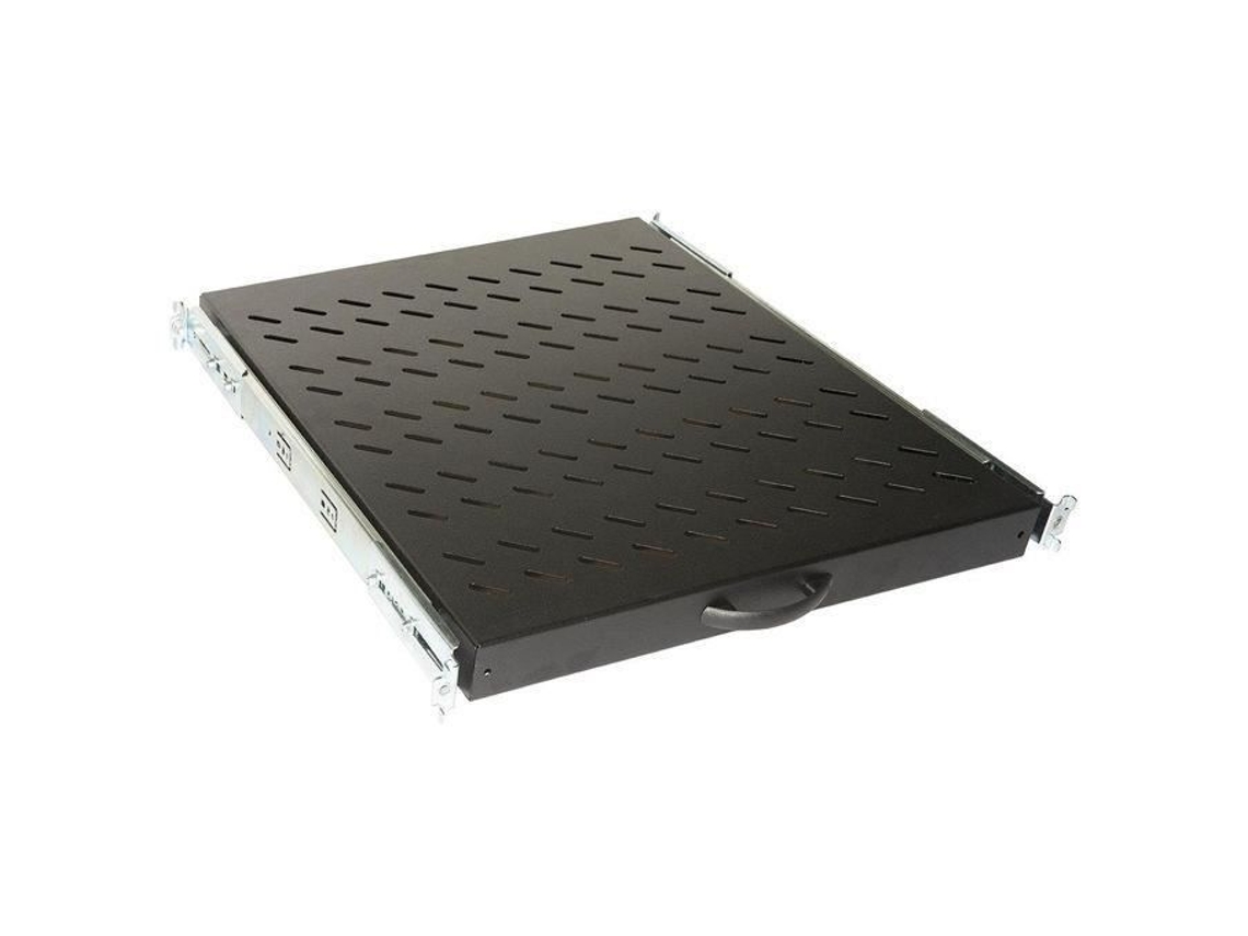 Prateleira Universal para Armário Rack Removível em Trilhos Telescópicos 1 Unidade Preto 570 0 Mm.