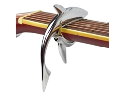Lurelia Capotraste Shark De Liga De Zinco Para Violão E Guitarra Prata