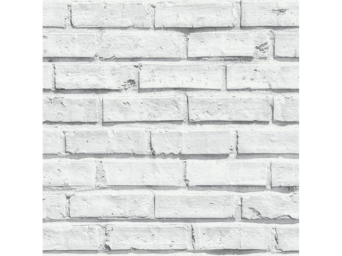 Papel De Parede Arthouse Brick 32, 8 Pés X 20, 5 Polegadas Branco Branco 32, 5 Polegadas