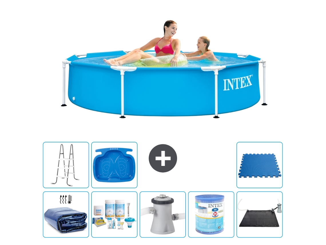 Piscina com Estrutura Redonda 244x51 Cm 9 peças S41440 INTEX