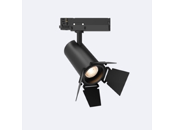 Foco Carril Led Trifásico 40W Fasano Cinema no Flicker Regulável Preto LEDKIA