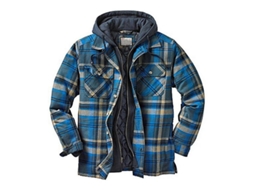 Camisa Flanela Com Forro De Edredom De Inverno, Ajuste Relaxado, Material Pesado, Versátil E Quente Azul