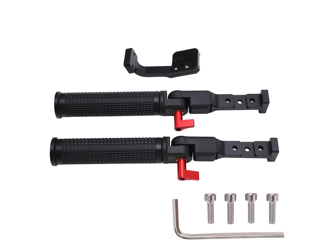 Mango Dual Grip Para Estabilizador Rs2 Com Buraco De Parafuso 1/4 E Suporte Cold Shoe
