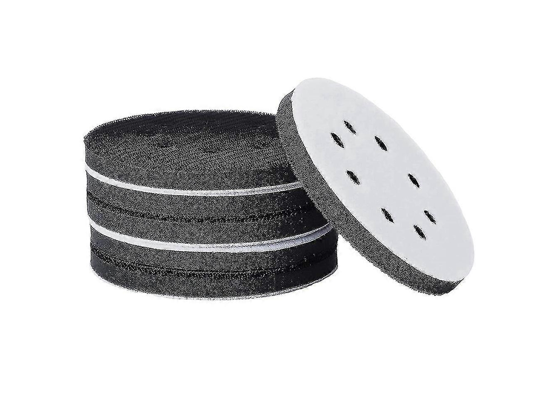 Conjunto de 6 Unidades Almofadas Interface Esponja Macia 5 Polegadas com 8 Furos para Lixadeiras e Discos Lixa BRILVIBERA (125 Mm)