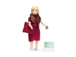 Boneca Feminina Para Casa De Bonecas Lundby Com Laptop Conjunto De Acessórios Para Figura De Ação
