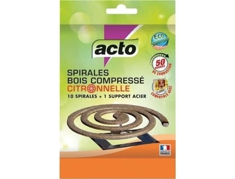 Mata-insetos voador em espiral e suporte para citronela, conjunto com 10 unidades