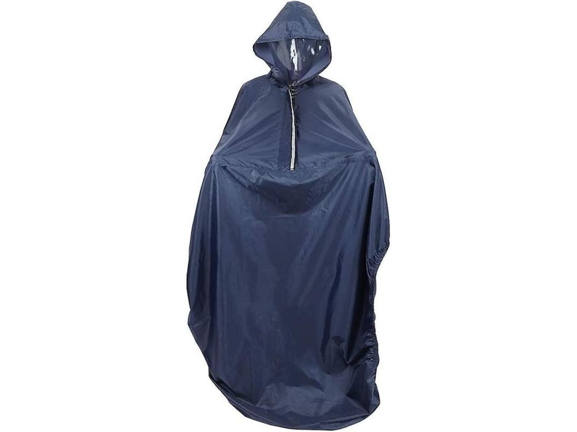 Capa impermeável para cadeira de rodas com capuz, tamanho universal unissex, azul, 1 peça