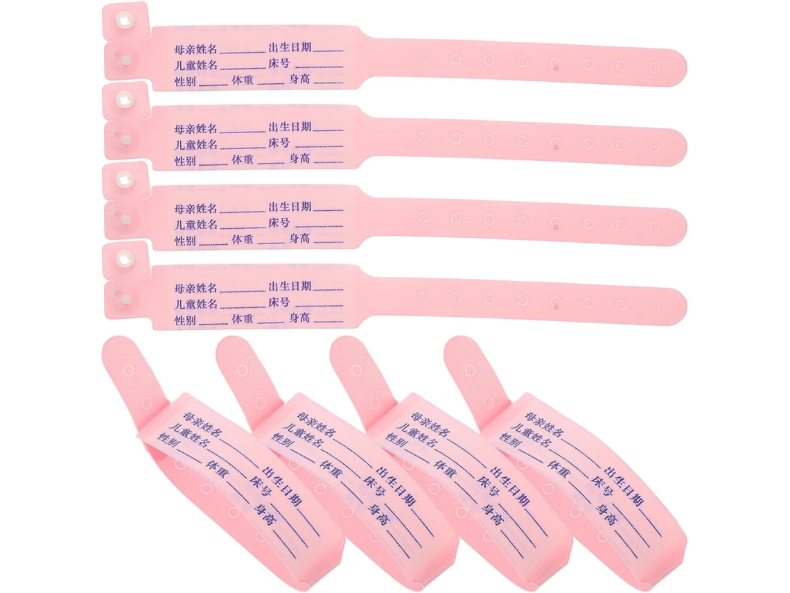 Pulseira de identificação para bebês Holibanna, confortável e fácil de reconhecer, feita de papel sintético PP, adequada para...