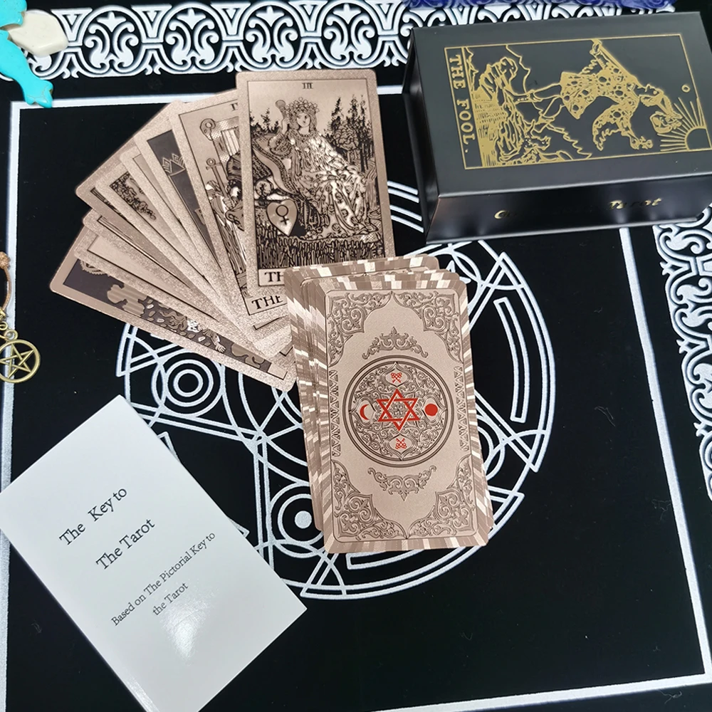 Jogo De Cartas De Tarô, 12*7cm, Guia Em Papel, Adivinhação E Previsão, À Prova D'água.