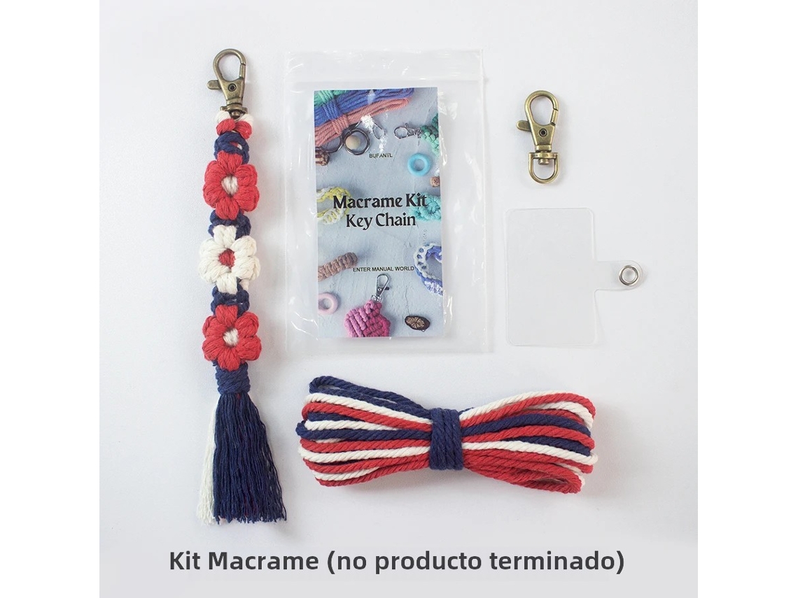 Handweaving Little Daisy Keychain Set, com Tutorial para Iniciantes, Diy Daisy Tassel Keychain Lanyard Pendant MDUG