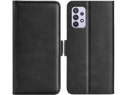 Capa Fecho para Samsung Galaxy A53 5G HONGWE. Anti-Choque Magnética com Porta-Cartões Preto