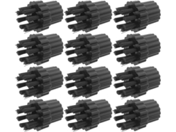 Conjunto De 12 Cabeças Escova Nylon E Plástico Para Limpeza A Vapor, Compatíveis Com Superfícies Rígidas, Ideal Para A
