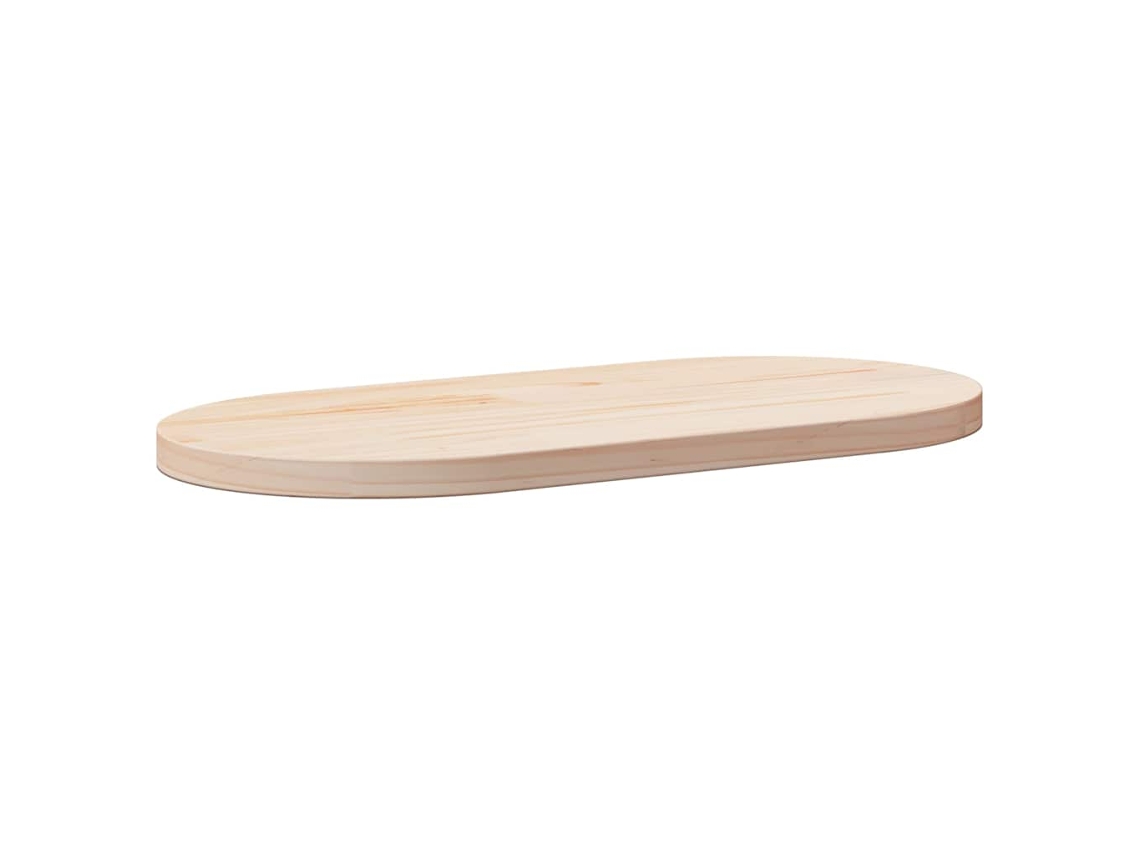 Vidaxl Tampo De Mesa 60x30x2,5 Cm Madeira Maciça Pinho Oval